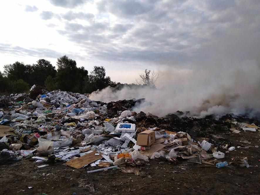 На Полтавщині 26 липня горіло сміттєзвалище