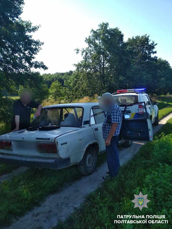 На Полтавщині полісмени під час погоні затримали крадіїв