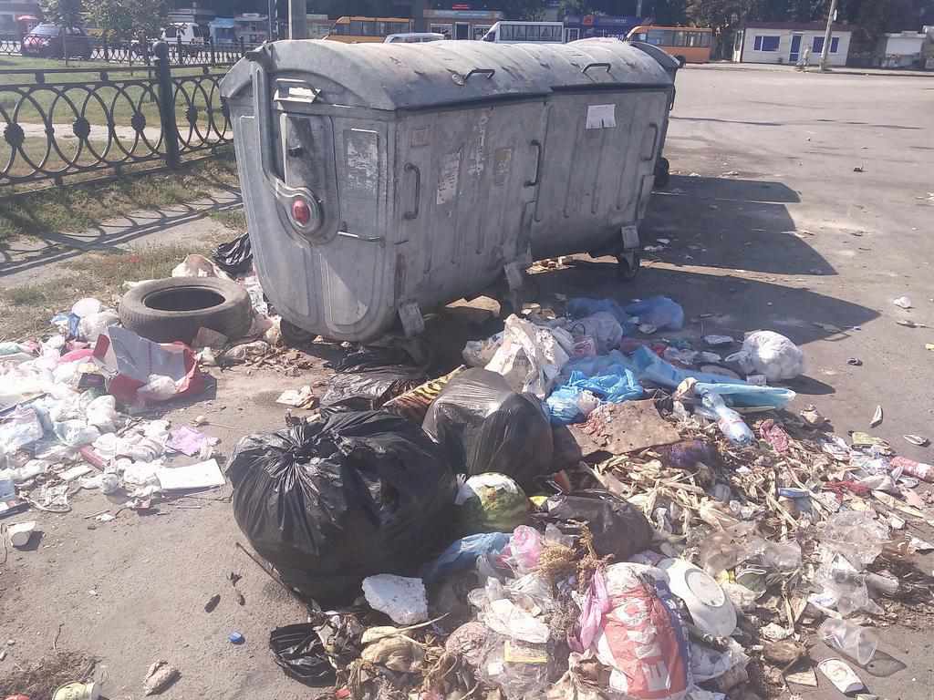Біля парку в Полтаві влаштували смітник. ФОТО